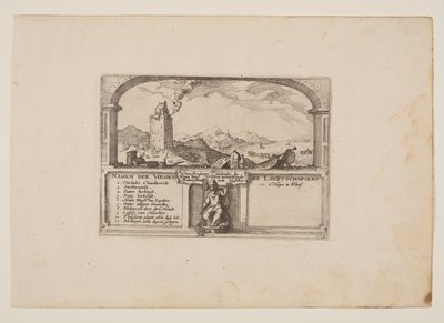 Beacon at Zandvoort, from Views in the Surroundings of Haarlem by Claes Jansz. Visscher