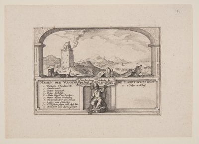 Beacon at Zandvoort, from Views in the Surroundings of Haarlem by Claes Jansz. Visscher