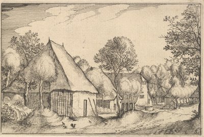 Farmyard, plate 5 from Regiunculae et Villae Aliquot Ducatus Brabantiae by Claes Jansz Visscher