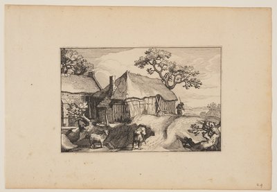 Path Along a Barn, from Landscapes by Claes Jansz. Visscher