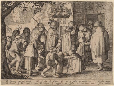 Procession of Feasting Lepers by Claes Jansz Visscher