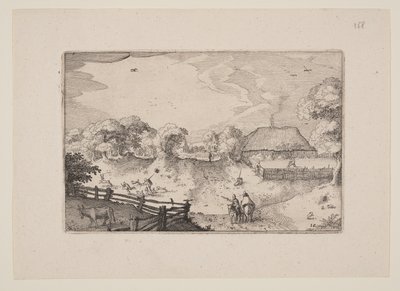 Road Near the Dunes, from Views in the Surroundings of Haarlem by Claes Jansz. Visscher