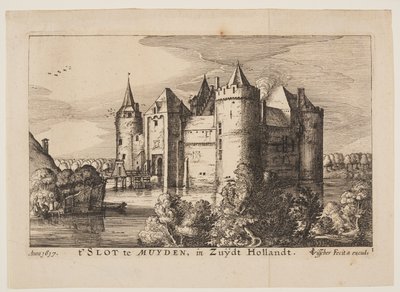 The Castle of Muiden (in reverse), from Four Castles in Holland and Utrecht by Claes Jansz. Visscher