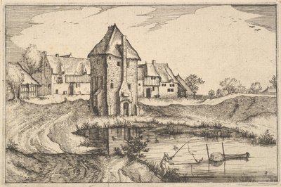 The Pond, plate 9 from Regiunculae et Villae Aliquot Ducatus Brabantiae by Claes Jansz Visscher