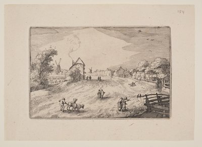 The Road Toward Leiden, from Views in the Surroundings of Haarlem by Claes Jansz. Visscher