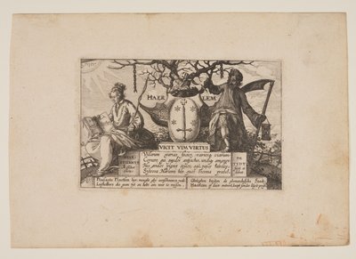 Title-plate, from Views in the Surroundings of Haarlem by Claes Jansz. Visscher