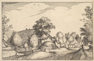 Village Road, plate 12 from Regiunculae et Villae Aliquot Ducatus Brabantiae by Claes Jansz Visscher