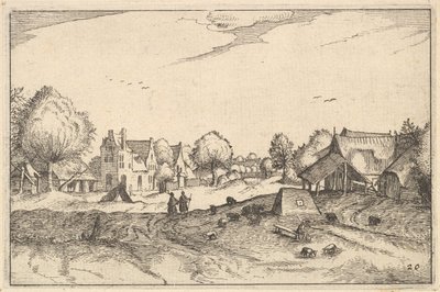 Village Road, plate 20 from Regiunculae et Villae Aliquot Ducatus Brabantiae by Claes Jansz Visscher