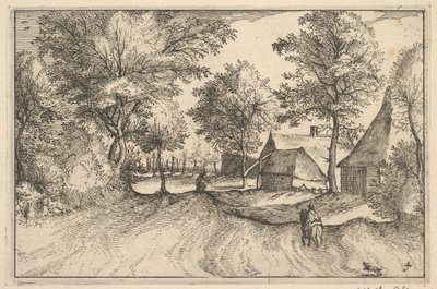 Village Road, plate 4 from Regiunculae et Villae Aliquot Ducatus Brabantiae by Claes Jansz Visscher