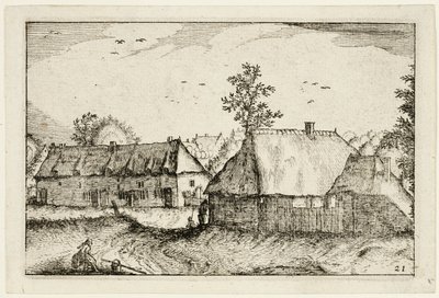 Large Sheds, plate 21 after Pictures of Farms, Country Houses and Rustic Villages by Claes Jansz. Visscher II