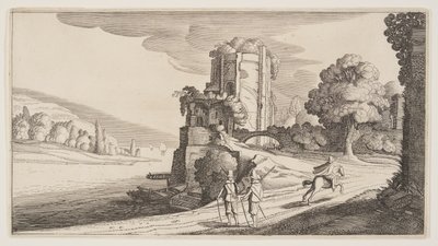 Round Tower on a River, from Landscapes by Claes Jansz. Visscher II