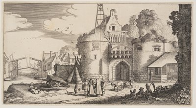 Town Gate, from Landscapes by Claes Jansz. Visscher II