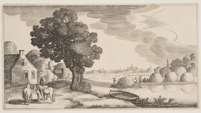 Transport of Hay on a River, from Landscapes by Claes Jansz. Visscher II
