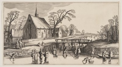 Winter Landscape, from Landscapes (Pleasant Landscapes) by Claes Jansz. Visscher II