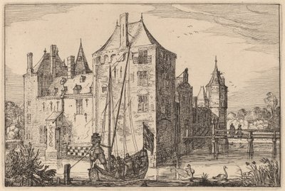 Castle (Warmond?) by Claes Jansz Visscher after Johannes van Doetechum, the Elder after Lucas