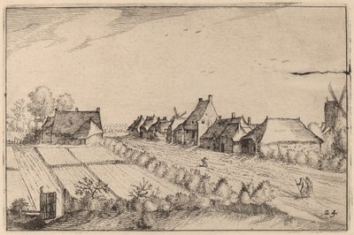 Fields and a Road by Claes Jansz Visscher after Johannes van Doetechum, the Elder after Lucas