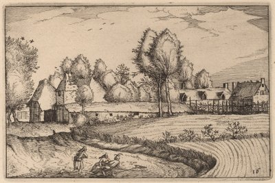 Road along a Field by Claes Jansz Visscher after Johannes van Doetechum, the Elder after Lucas