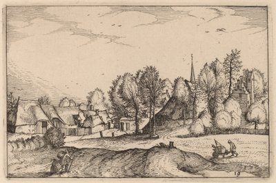 Road into a Village by Claes Jansz Visscher after Johannes van Doetechum, the Elder after Lucas