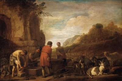 The Meeting of Jacob and Rachel (Genesis 29:10) by Claes Moeyaert