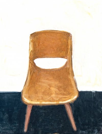 Mid Century Brown Chair by Claire Lerner