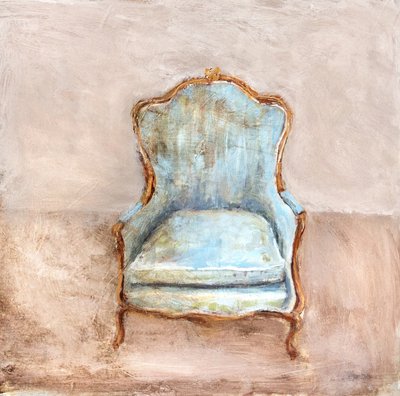 Shabby Chic Blue Chair by Claire Lerner