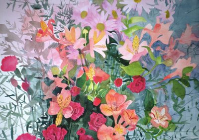 A Pink Bouquet by Claire Spencer