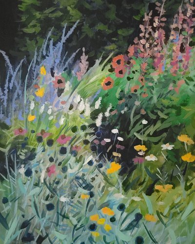 Vibrant Garden Bloom by Claire Whitehead