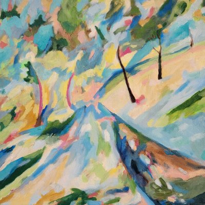 Vibrant Winding Path by Claire Whitehead