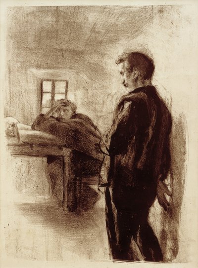 Man and Monk in a Cell by Clara Siewert