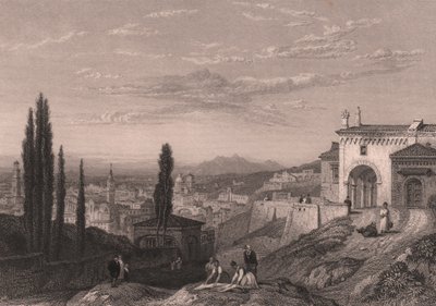 Panoramic View of City of Verona from Church of San Zeno in Monte, Veneto, Italy, Steel Engraving by S Fisher after Drawing by Clarkson Stanfield by Clarkson Frederick Stanfield