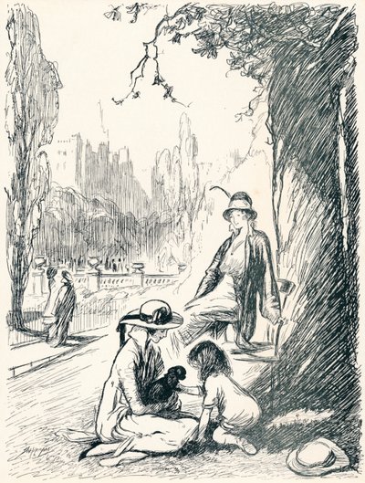 In Kensington Gardens - Stage Six by Claude Allin Shepperson
