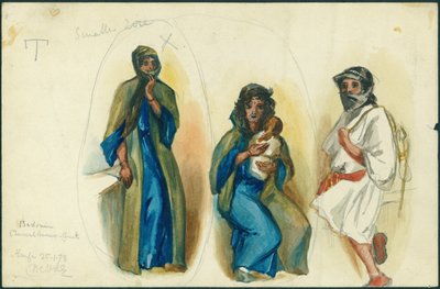 Bedouin Charcoal Burners, Mount Carmel, Near Haifa, 1873 by Claude Conder