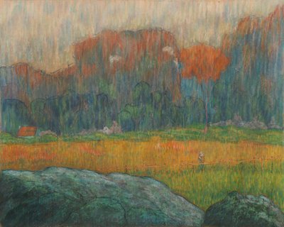 Landscape with Figure and Houses by Claude Emile Schuffenecker