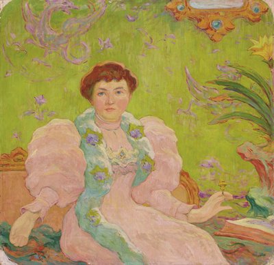 Young Woman in Pink Dress, c.1893 by Claude Emile Schuffenecker