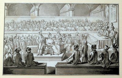Queen of France Marie Antoinette before the Revolutionary Tribunal by Claude Francois Chauveau Lagarde