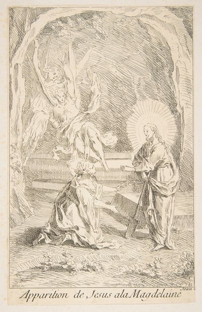 Christ Appearing to Mary Magdalene by Claude Gillot, Jacques Gabriel Huquier