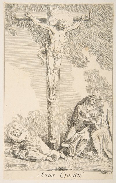 Crucifixion by Claude Gillot, Jacques Gabriel Huquier