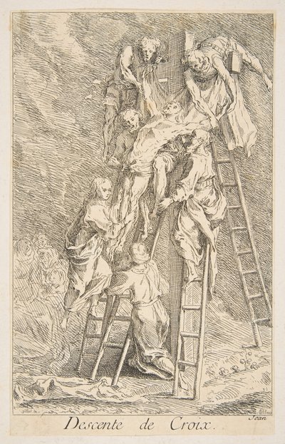Descent from the Cross by Claude Gillot, Jacques Gabriel Huquier