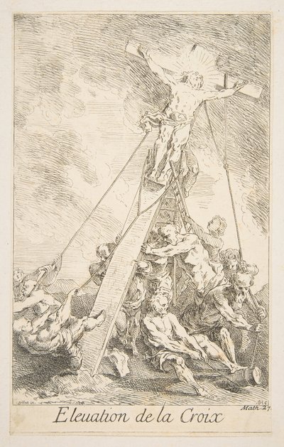 Elevation of the Cross by Claude Gillot, Jacques Gabriel Huquier