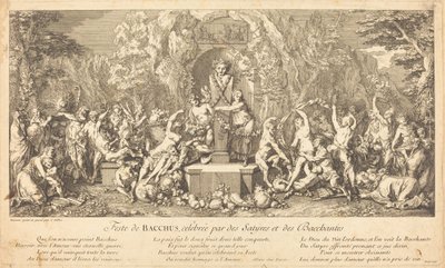 Feast of Bacchus Celebrated by Satyrs and Bacchanales by Claude Gillot