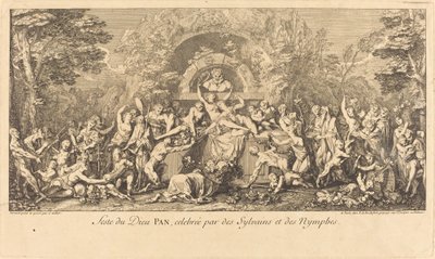 Feast of the God Pan Celebrated by Sylvans and Nymphs by Claude Gillot