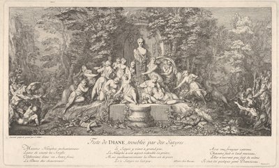 The festival of Diana, interrupted by satyrs, ca. 1786 by Claude Gillot