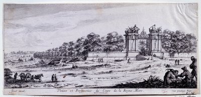 View and perspective of the Cours de la Reine Mere by Claude Goyrand