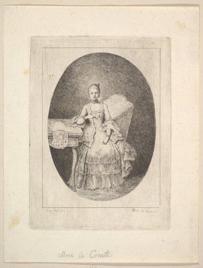 Portrait of Marguerite Le Comte by Claude Henri Watelet