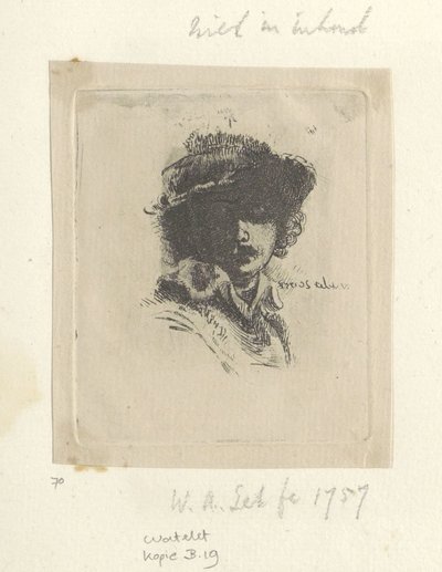 Self-Portrait with Saskia: Only Rembrandt by Claude Henri Watelet