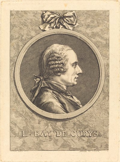 L. Bay de Curys by Claude Henri Watelet after Charles Nicolas Cochin II