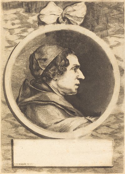 Portrait of an Abbot by Claude Henri Watelet after Charles Nicolas Cochin II