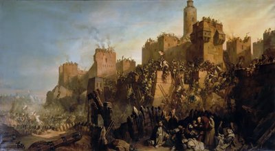 The Capture of Jerusalem by Jacques de Molay in 1299 by Claude Jacquand