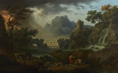 A Mountain Landscape with an Approaching Storm by Claude Joseph Vernet