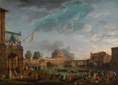 A Sporting Contest on the Tiber by Claude Joseph Vernet